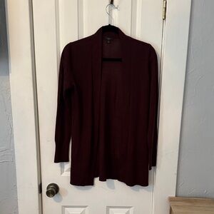 Ann Taylor Factory Deep Burgundy Cardigan